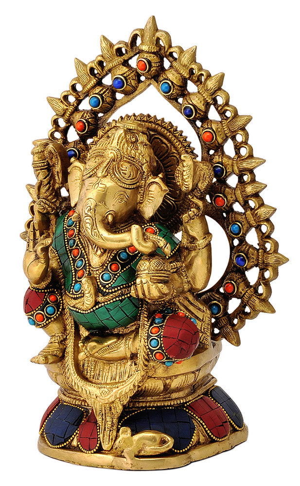 Siddhipriya Ganesh Statue in Stone Mosaic Work