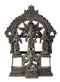 Antiquated Brass Lord Vishnu with Bhudevi and Sridevi