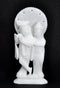 Radha Krishna Yugal in Pure White Stone 7"