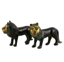 Brass Lions in Black Finish