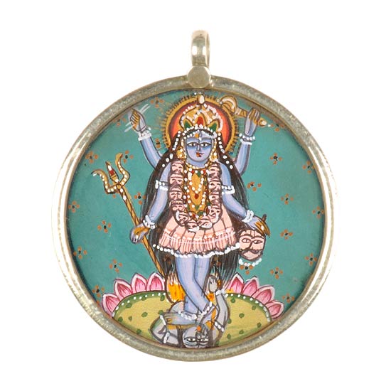 Goddess Kali - Hand Painted Pendant