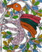 Father and Child Ride a Bullock Cart - Gond Painting