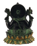 Brass Ganesh Steated on Lotus