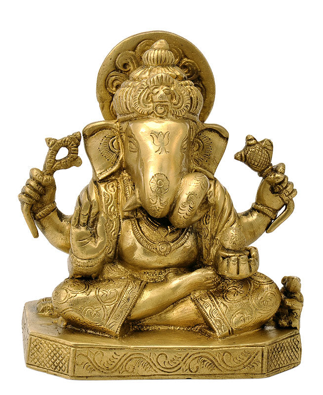 Lord Vinayak Brass Figure 6.50"