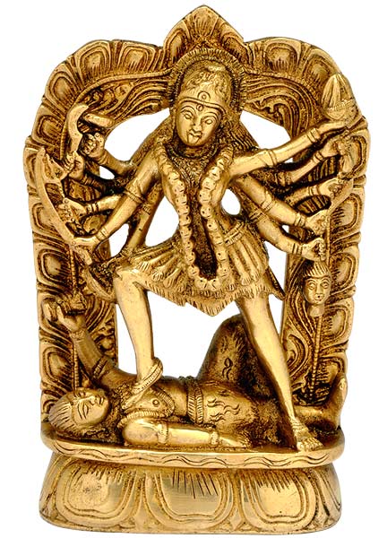Destroyer of Evil 'Mother Kali' Brass Statuette