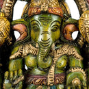 Blessing Vinayaka - Wood Statuette
