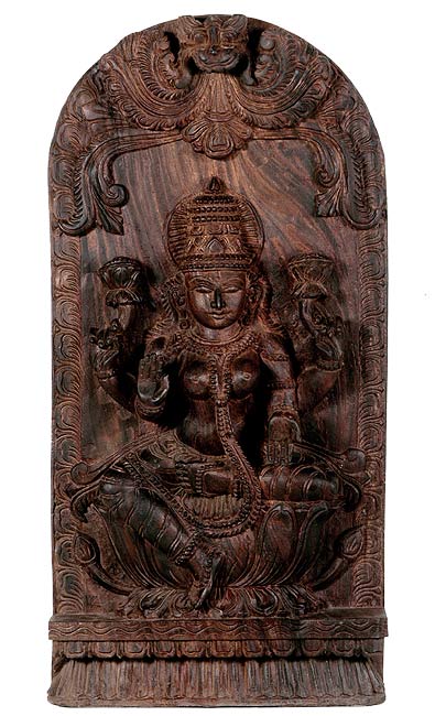 Padamsundri Devi Laxmi - Wood Sculpture