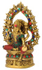 Seated Lakshmi Devi Brass Statue
