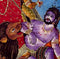 When Durga became Angry - Batik Painting