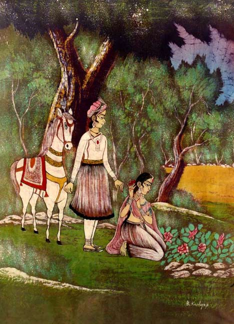 The Young Princess - Cotton Batik Painting