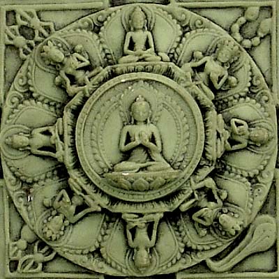 'The Buddha Mandala' Brass Plate with Stand