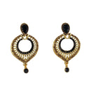 Round Detailing Earrings Dangle