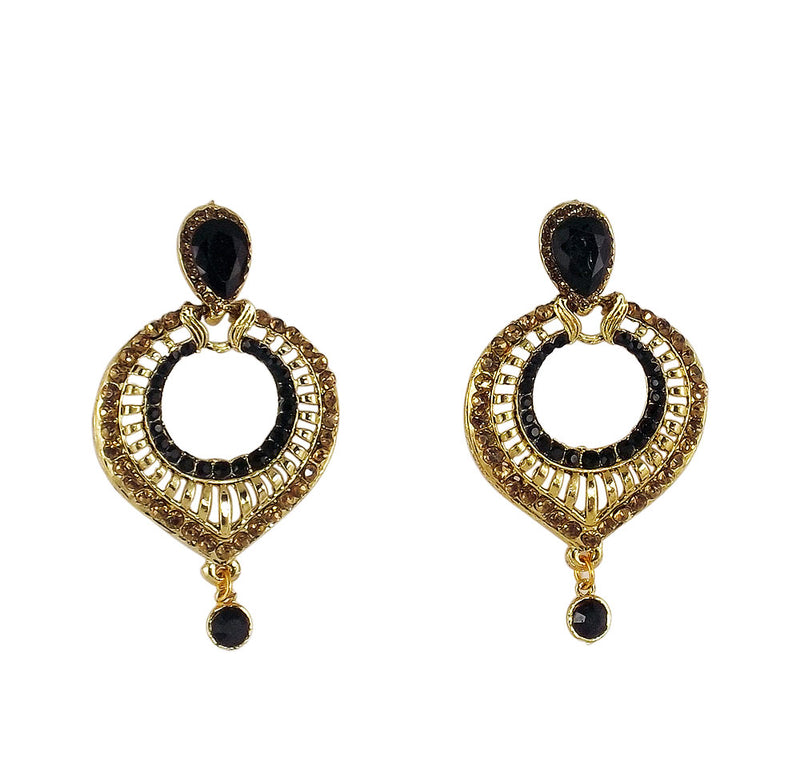 Round Detailing Earrings Dangle