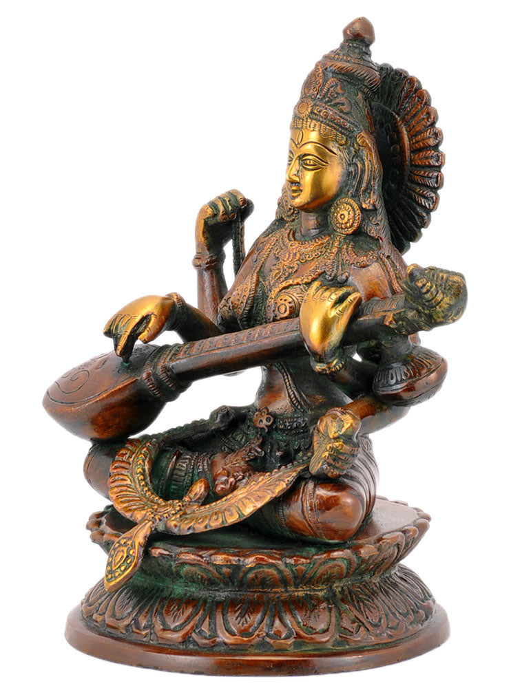 Mata Saraswati Plays Veena