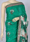 Embroidered Sea Green Fusion Sari with Sequins Work