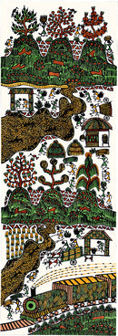 The Country Side - Warli Tribe Painting