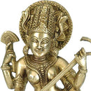 Veena Vadini Saraswati - Brass Sculpture