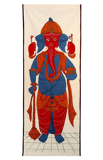 Beloved Lord Ganapati - Applique Wall Hanging