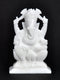 Ganesha White Stone Statue 6.50"