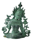 Antiquated Green Tara Brass Figure