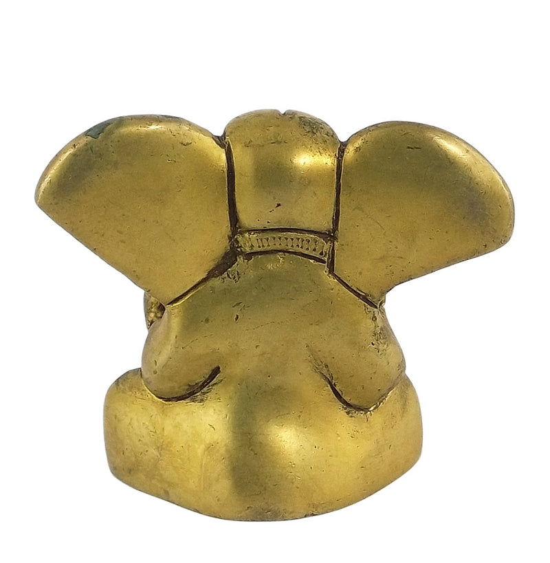 Baby Ganesha God of Good Luck - Small Brass Statue
