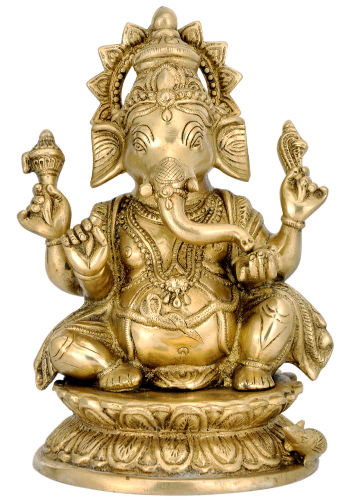 "Gajkarna Lord Vinayak" Brass Sculpture