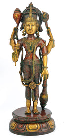 Standing Lord Vishnu Holding Club 22"