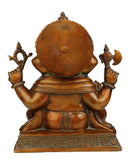 God Siddhi Vinayak Brass Statue with Color Finish 12.75"