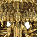 Lord Krishna in Cosmic Magnification - Brass Sculpture