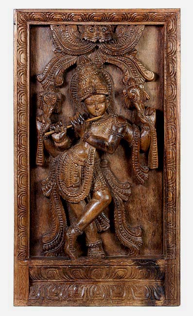 The Divine Musician - Wood Panel Statue