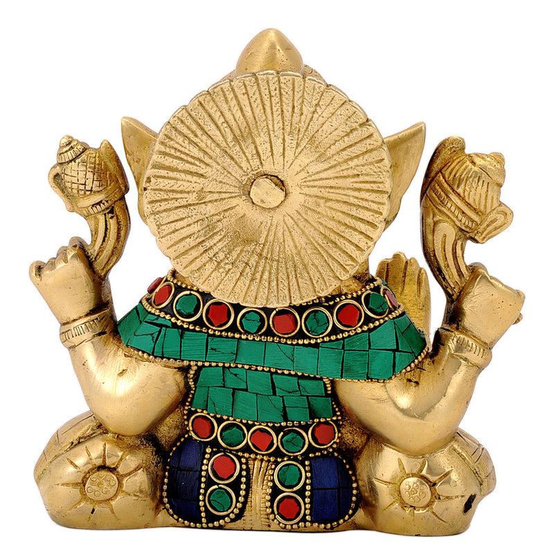 Hindu God Ganesha Brass Figure