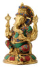 Brass Engraved Seated Ganesha
