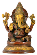 Lord Vishwa Vinayaka - Brass Sculpture 15"