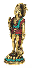 Standing Lord Hanuman Brass Statue