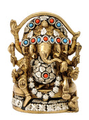 Five Headed Ganesha Brass Statue