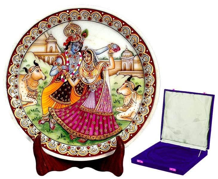 Dance of 'Enternal Lovers' Marble Painting