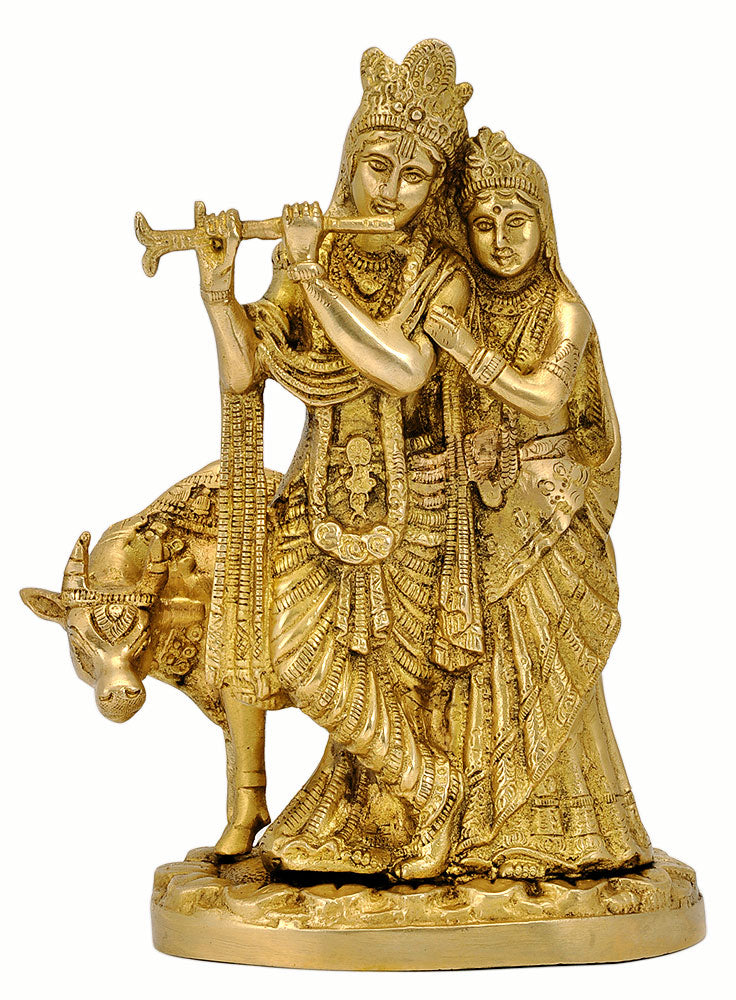 Radha Krishna with Cow