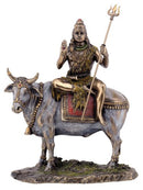 Shiva Seated on Nandi in Antique Bronze Finish
