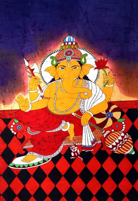 Ganesha - The Beautiful Batik Painting