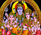 God Shiva Family Cotton Painting with Sequin Work