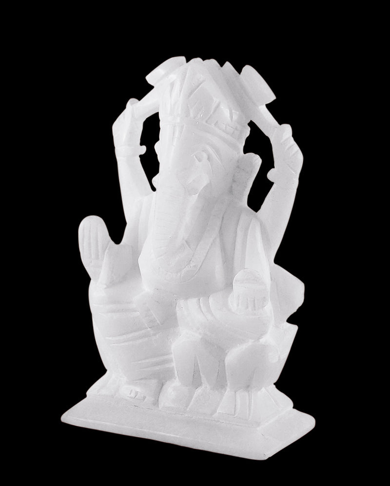 Kamalasan God Ganesha Stone Murti