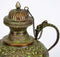 Decorative Kettle with Floral Carving - Brass Craft