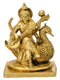 Brass Sculpture Mata Saraswati Playing Veena