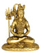 Seated Shiva Brass Figurine 10.25"