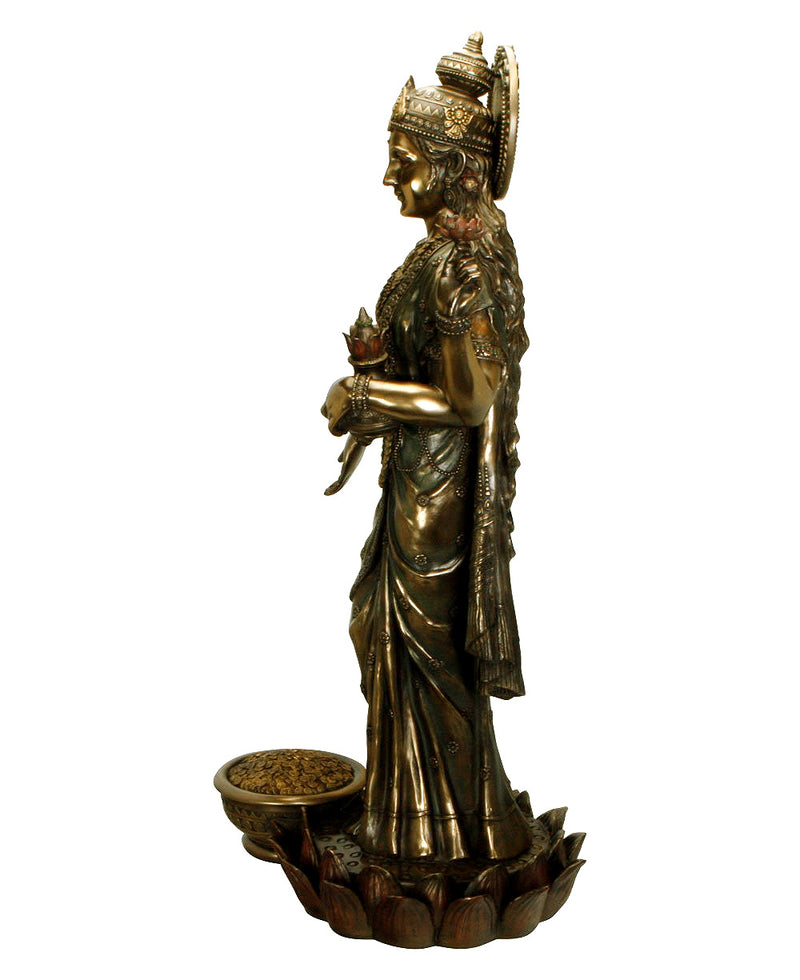 Standing Devi Lakshmi Very Fine Finish Sculpture 10"