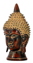 Serene Buddha - Antique Finish Brass Sculpture