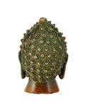 Serene Buddha Brass Sculpture in Brown Finish