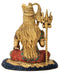 Blessing Lord Shiva Brass Sculpture with Colored Stone Work