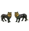 Brass Lions in Black Finish