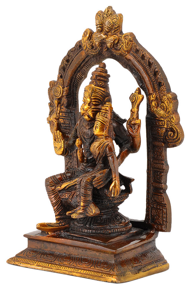 Narasimha Lakshmi Brass Statue